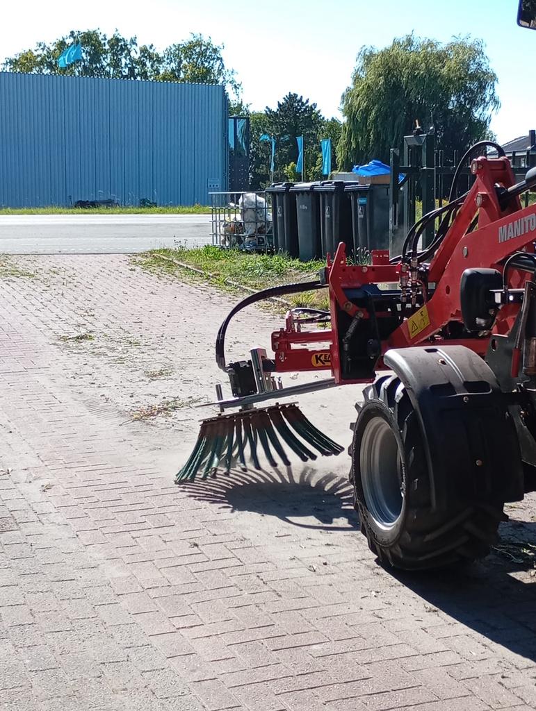 Milieuvriendelijk onkruid verwijderen met onkruidborstel
