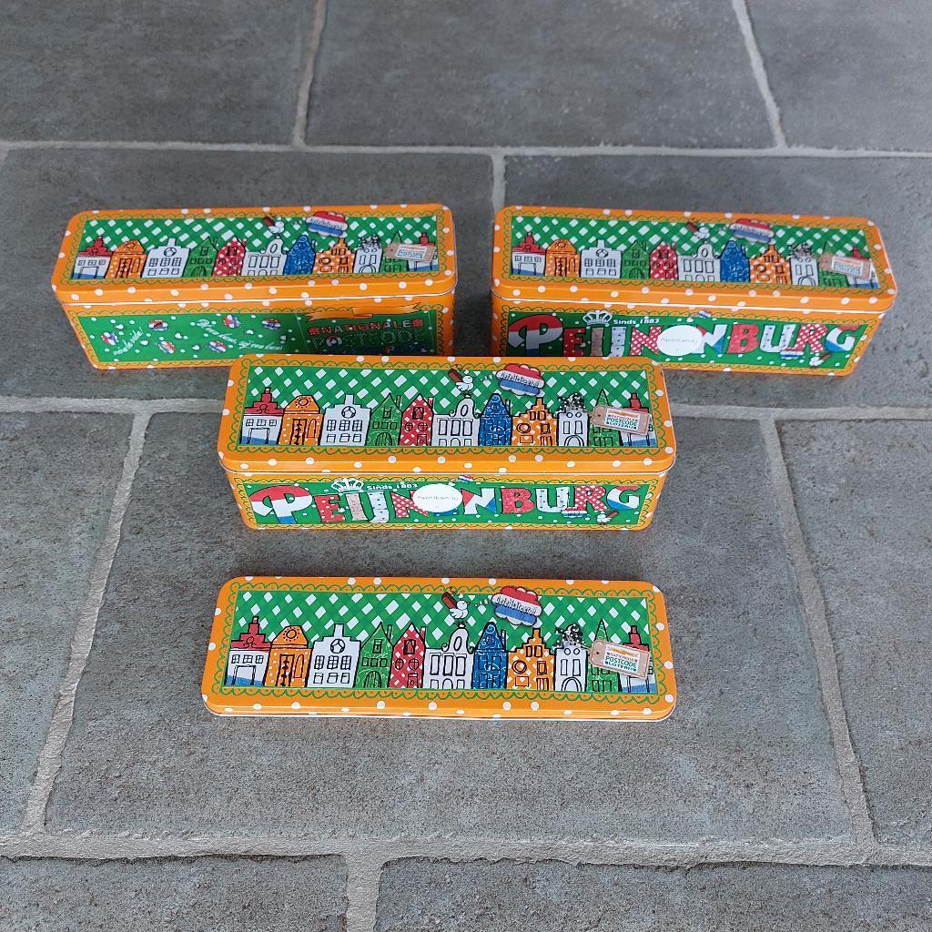 2 Peijnenburg Ontbijtkoek Blikken + 1 Losse Deksel, Ophalen of Verzenden, Zo goed als nieuw, Overige