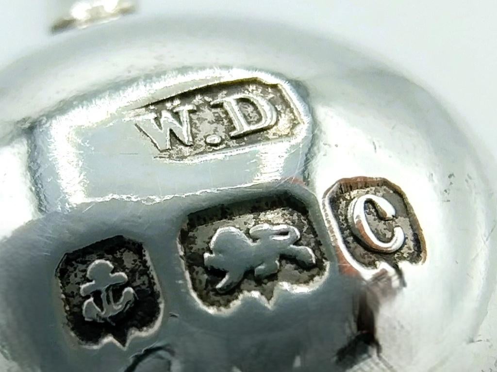 Zilveren zoutlepeltje, W. Devenport, Birmingham, 1902, Antiek en Kunst, Verzenden, Zilver