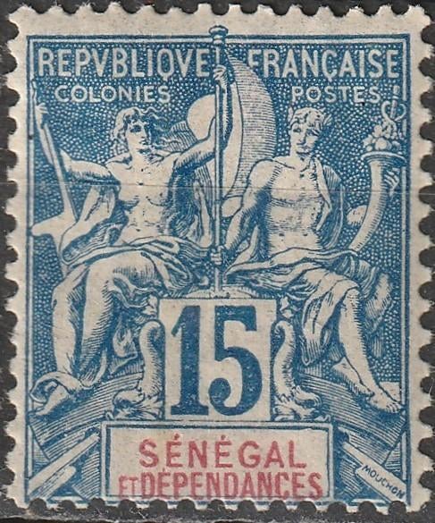 Senegal Michel nr. 13 volle gom Plakker, Verzenden, Overige landen, Postfris