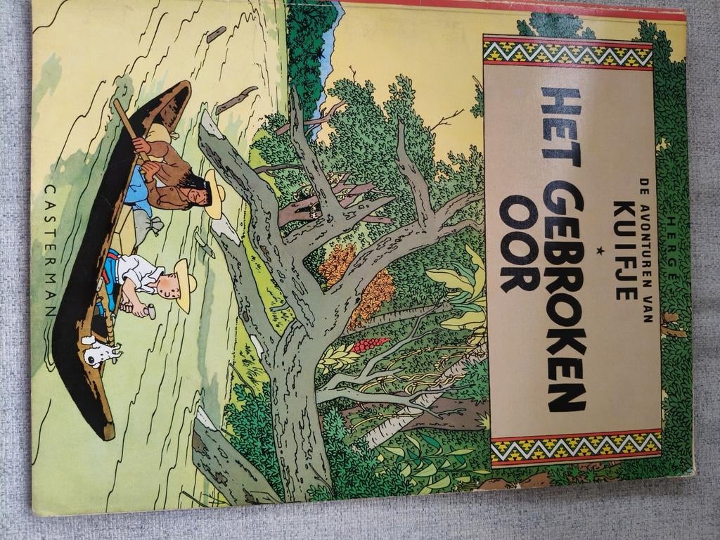 Kuifje - Het Gebroken Oor - Casterman 1946, Boeken, Eén stripboek, Ophalen of Verzenden, Gelezen, Hergé