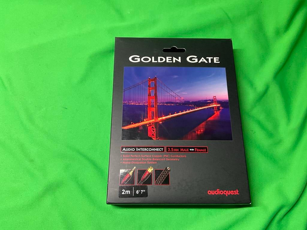 AudioQuest Golden Gate 3,5mm verlengkabel 2m, Ophalen of Verzenden, Nieuw, 2 tot 5 meter, Interlink-kabel