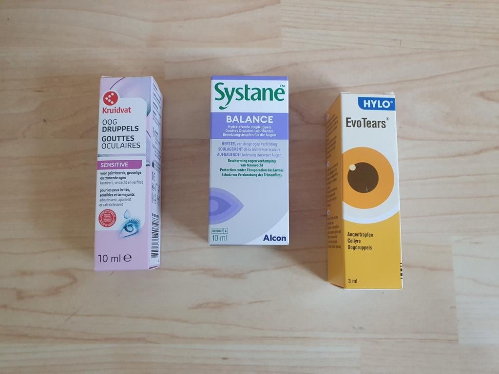 Oogdruppels oog druppel droge ogen hylo evotears, systane, Ophalen of Verzenden, Nieuw