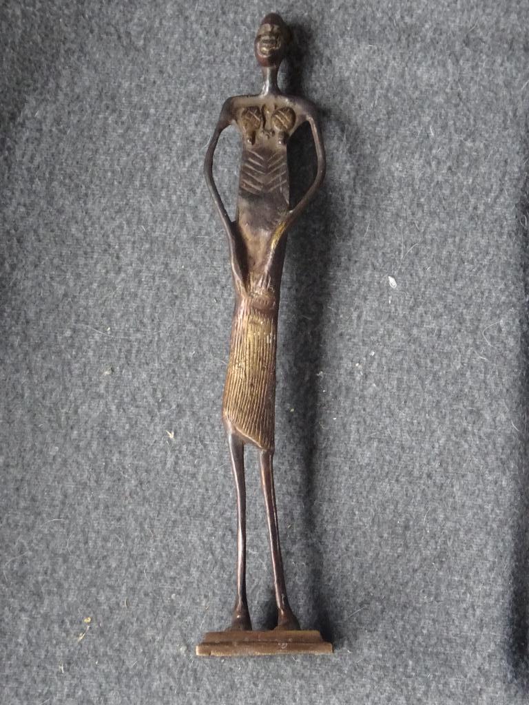 Bronzen Afrikaans beeld, Antiek en Kunst, Ophalen of Verzenden