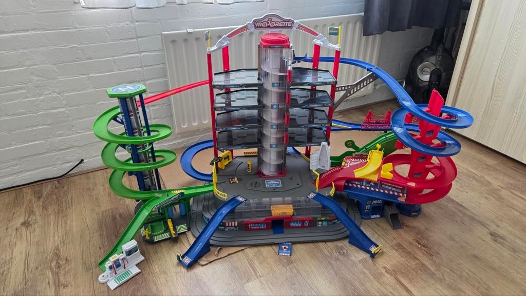 Majorette Speelgoedgarage, Kinderen en Baby's, Speelgoed | Racebanen, Handmatig, Ophalen, Overige merken, Racebaan