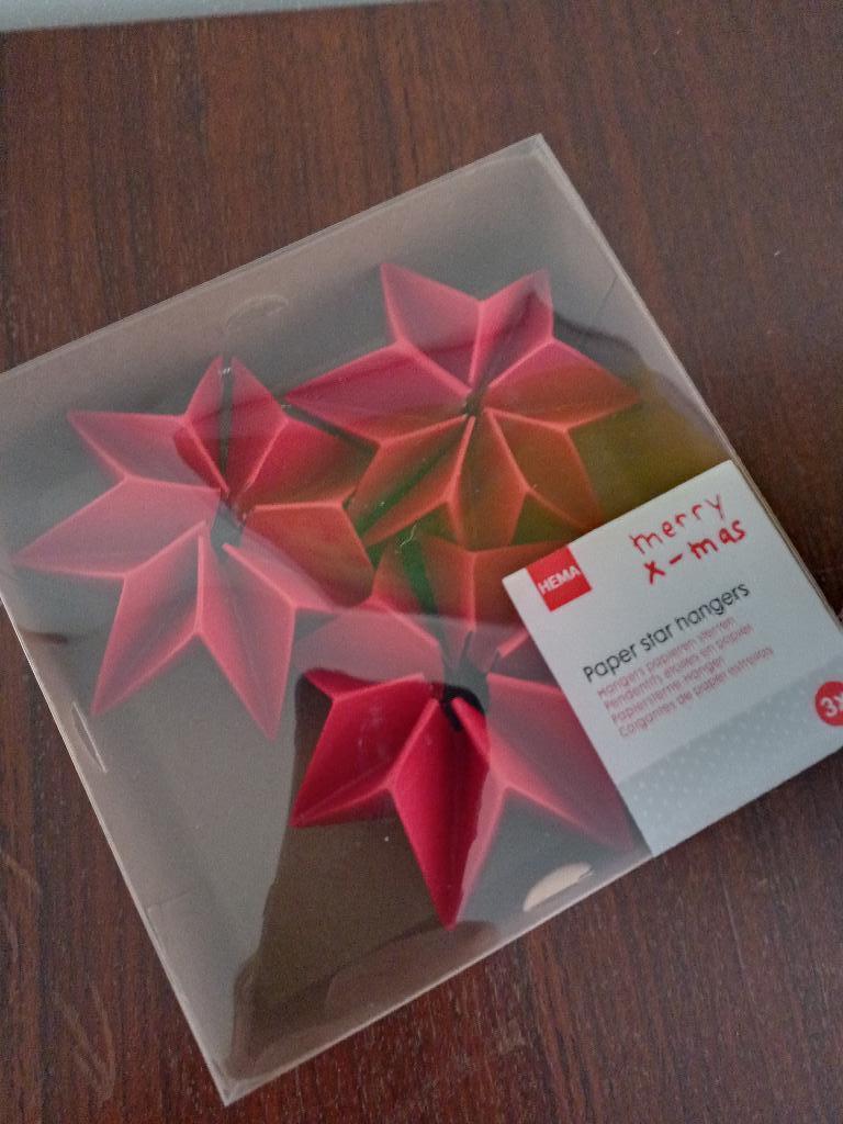 Rood papieren kersthangers voor in de kerstboom. Nieuw!, Diversen, Ophalen, Nieuw