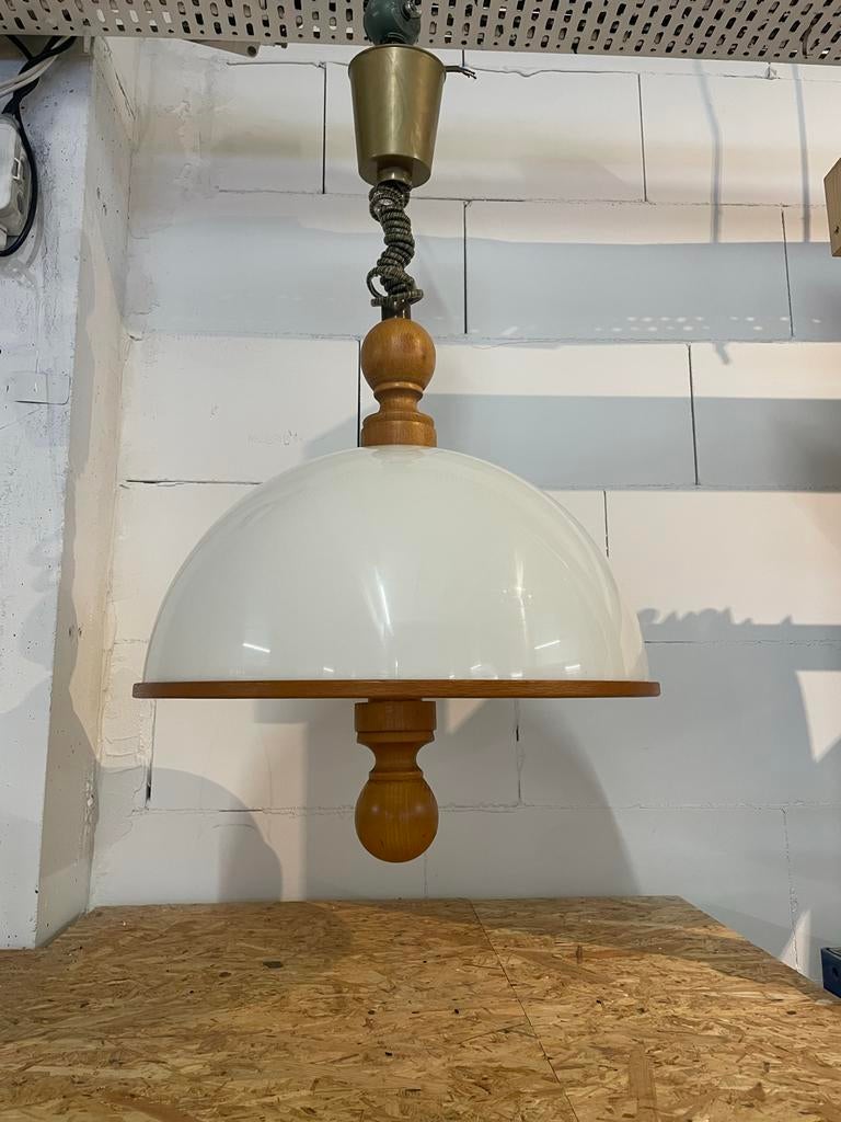 Vintage Steinhauer Hanglamp Jaren 70/80, Ophalen of Verzenden, Gebruikt, Kunststof, Minder dan 50 cm