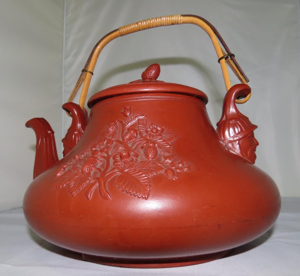 Antieke aardewerk ketel/theepot in Yixing stijl, 1900, Ophalen of Verzenden