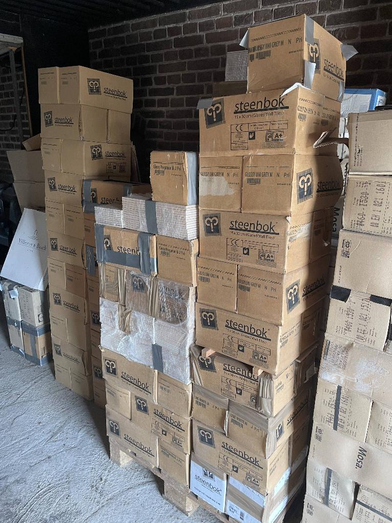 dik 250m2 partij wandtegels Mosa & Steenbok, Doe-het-zelf en Verbouw, Tegels, Ophalen, Nieuw, Minder dan 20 cm, Minder dan 5 m²