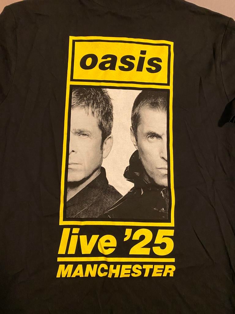 Oasis Tour Shirt Manchester 2025 Official Nieuw M L XXXL, Ophalen of Verzenden, Nieuw, Maat 56/58 (XL), Zwart