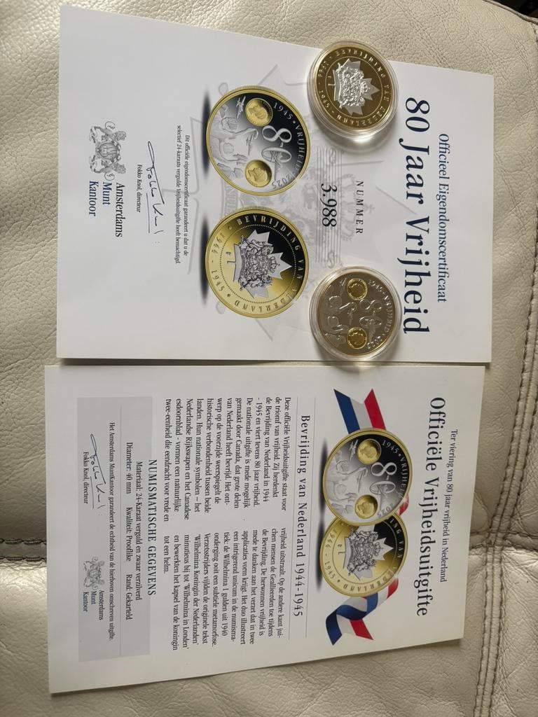 Munt 80 jaar vrijheid, Postzegels en Munten, Ophalen, Overige landen, Overige waardes