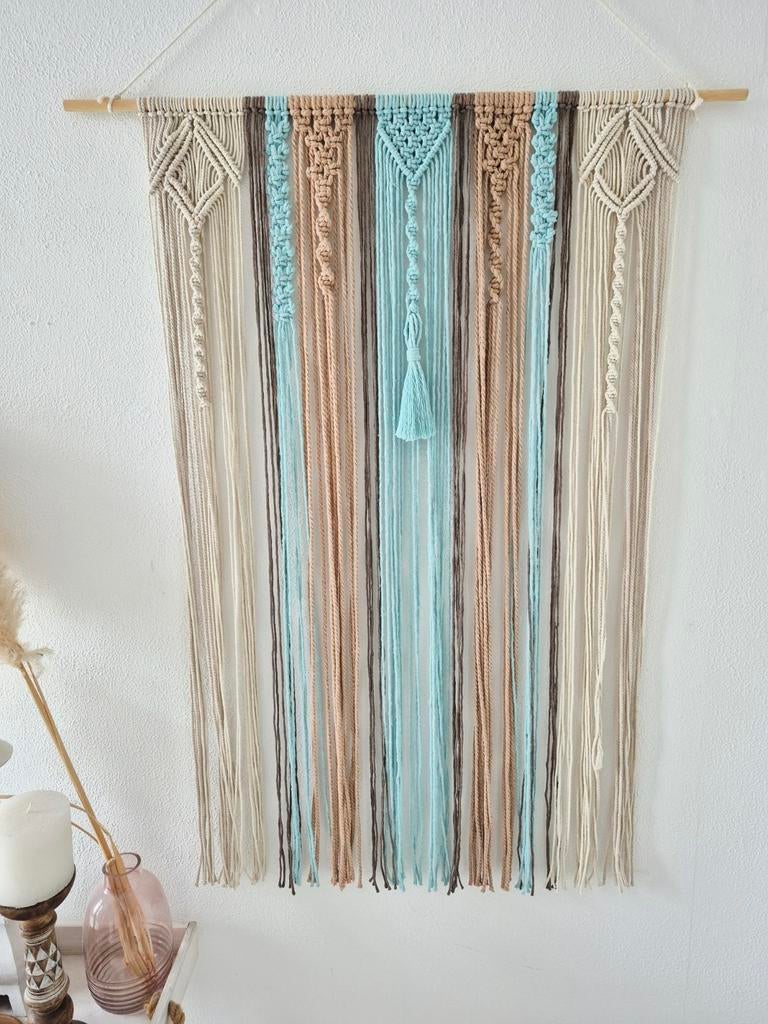 Grote macrame wandhanger!, Ophalen of Verzenden, Zo goed als nieuw