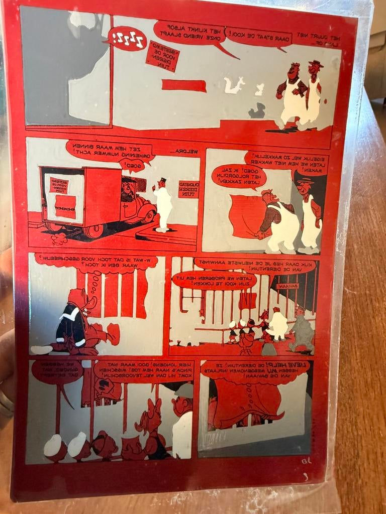 Originele drukplaat donald duck, Verzamelen, Ophalen of Verzenden, Donald Duck, Zo goed als nieuw, Beeldje of Figuurtje