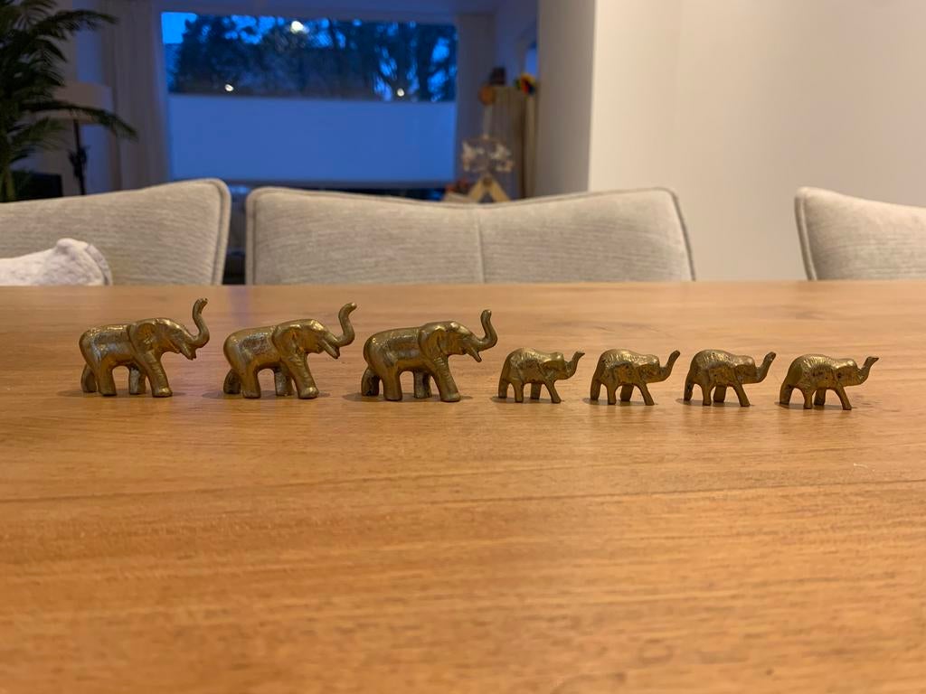 Olifanten beeldjes - 7 stuks, Antiek en Kunst, Ophalen of Verzenden