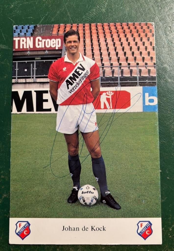 Gesigneerde spelerskaart Johan de Kock FC Utrecht 96-97, Verzamelen, Sportartikelen en Voetbal, Ophalen of Verzenden, F.C. Utrecht
