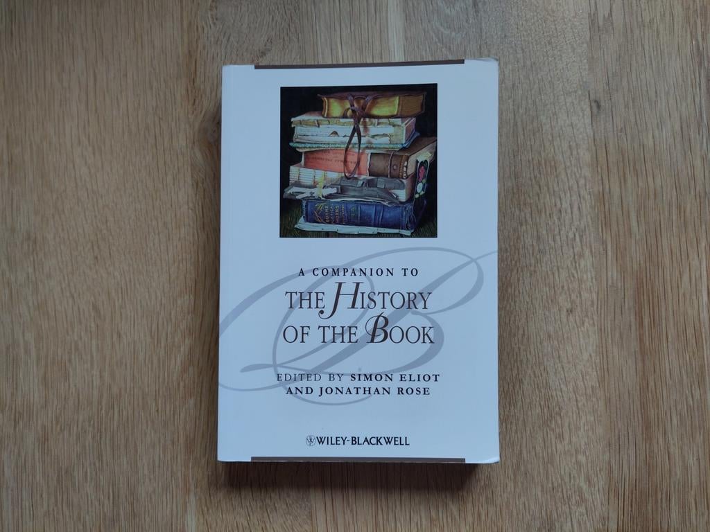 A Companion to the History of the Book, Ophalen of Verzenden, Alpha, Zo goed als nieuw, WO