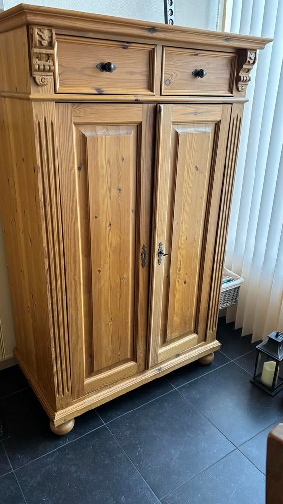 Grenen Computer Kast - Massief Hout, Ophalen, Gebruikt, 70 tot 120 cm, 120 tot 170 cm