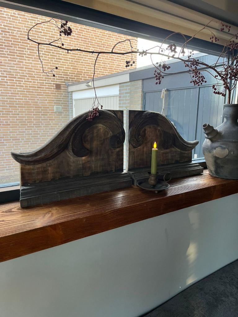 Set van 2 houten panelen sober,landelijk, Huis en Inrichting, Ophalen of Verzenden, X, X, X