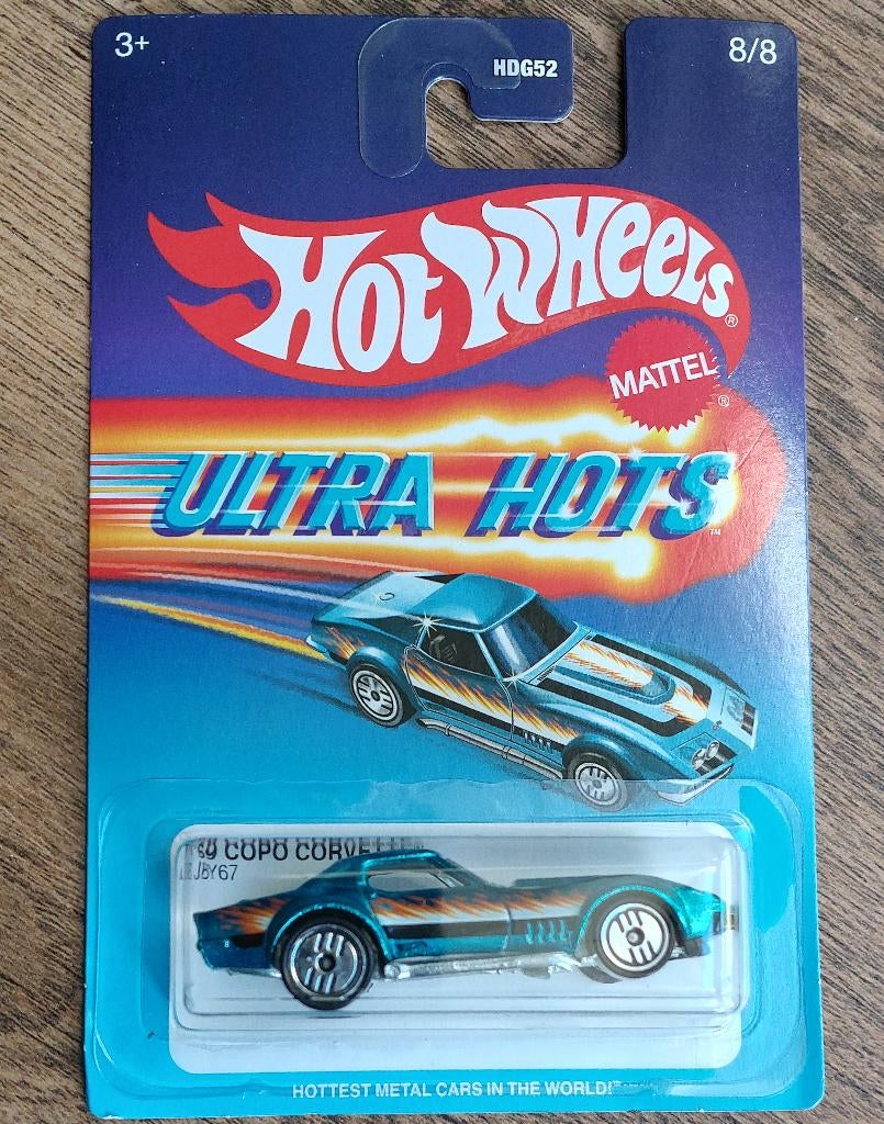 Hot Wheels '69 Copo Corvette - Ultra Hots 1/64, Ophalen of Verzenden, Nieuw, Auto
