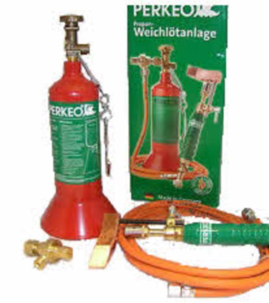 Soldeerbranderset + soldeerbout voor zinken dakgoten PERKEO, Doe-het-zelf en Verbouw, Ophalen of Verzenden, Nieuw