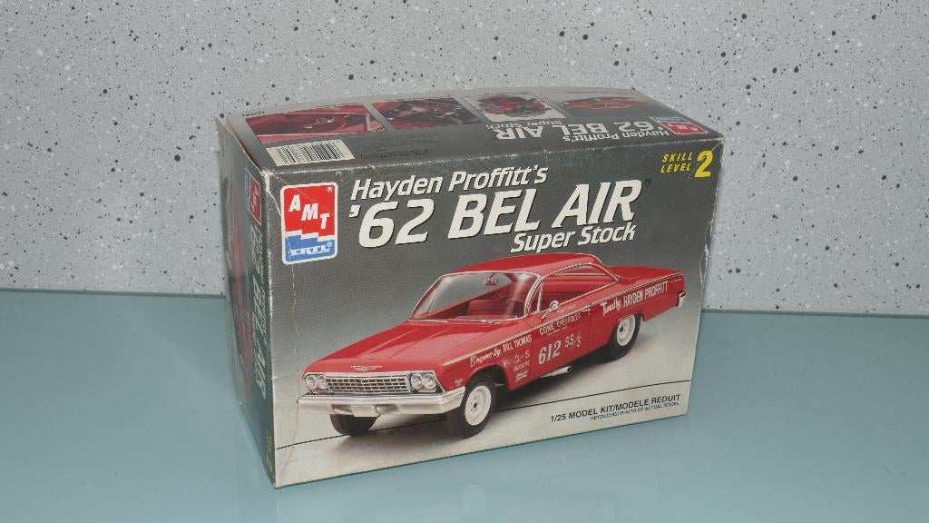 AMT 1/25 1962 Chevy Bel Air modelkit, Overige merken, Auto, Groter dan 1:32, Ophalen of Verzenden