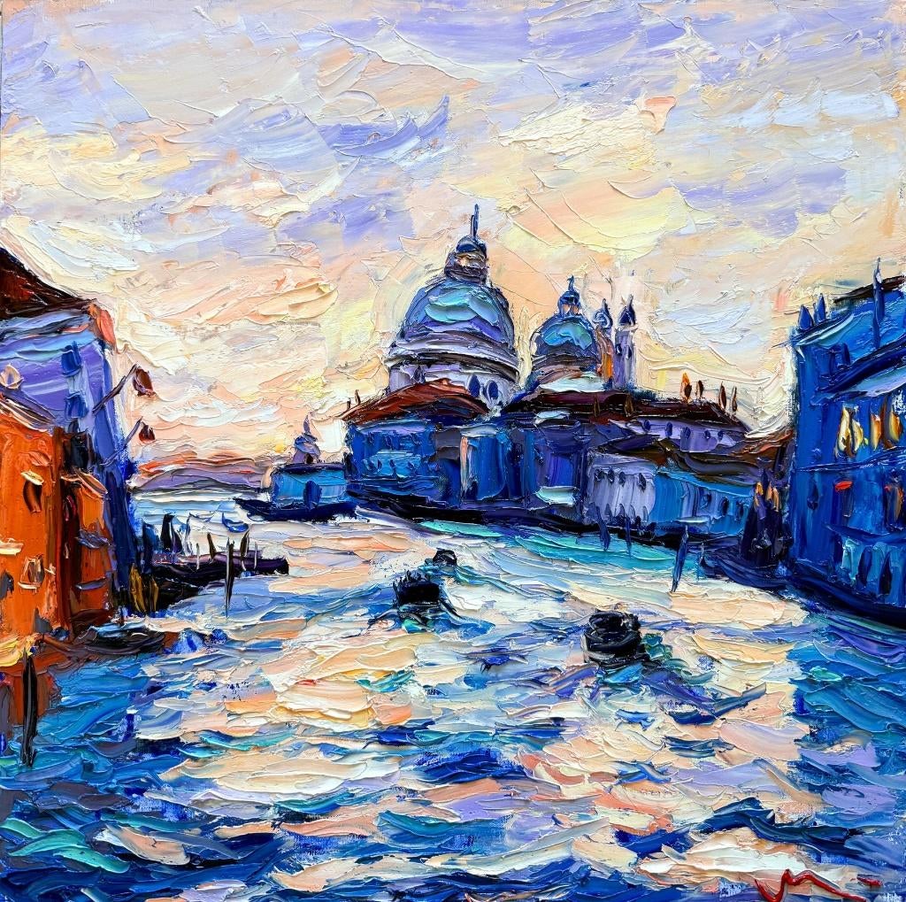 Ludovic Labbe 'Het Grote Kanaal, Venetië', Antiek en Kunst, Kunst | Schilderijen | Modern, Ophalen of Verzenden