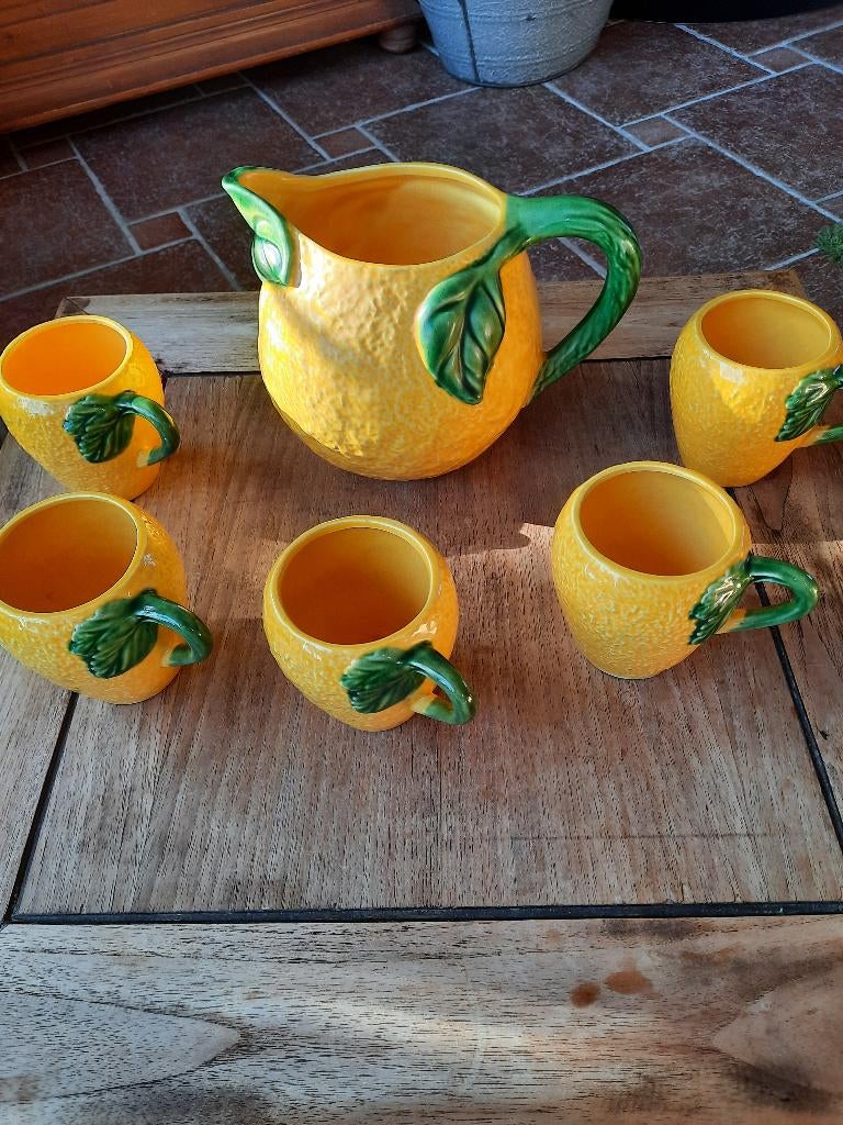 Mooi decoratief citroen servies, Huis en Inrichting, Keuken | Servies, Overige typen, Ophalen of Verzenden, Zo goed als nieuw