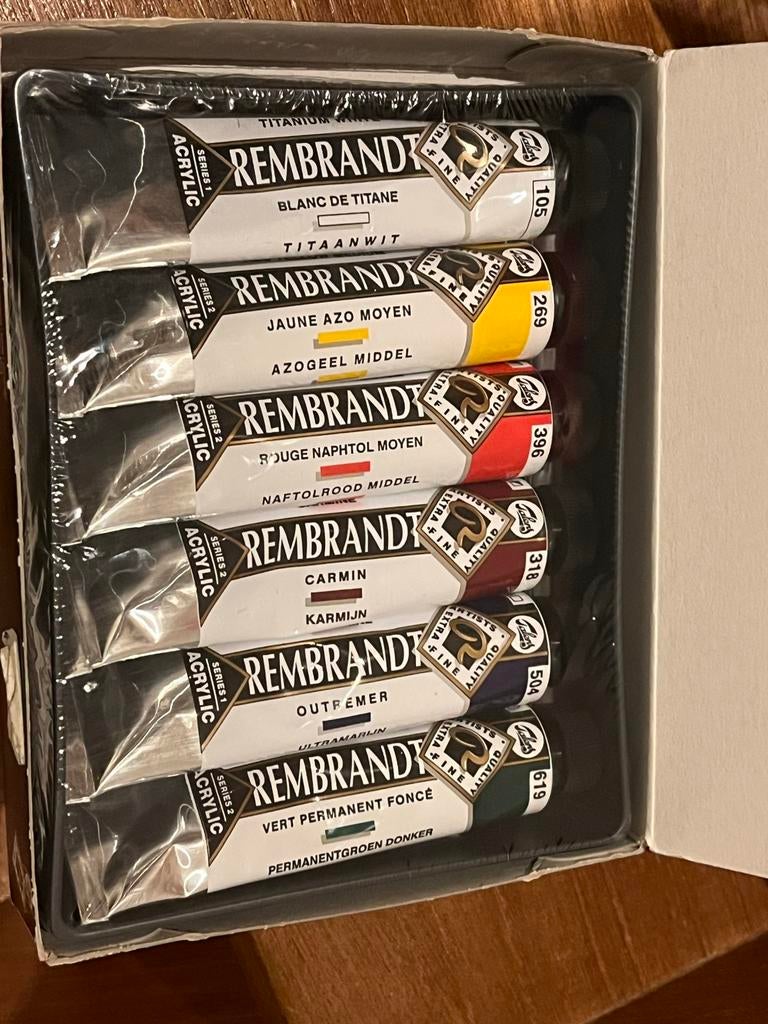 Verfset: Rembrandt Acryl & Van Bleiswijck Olieverf - Nieuw!, Ophalen of Verzenden, Nieuw, Acrylverf