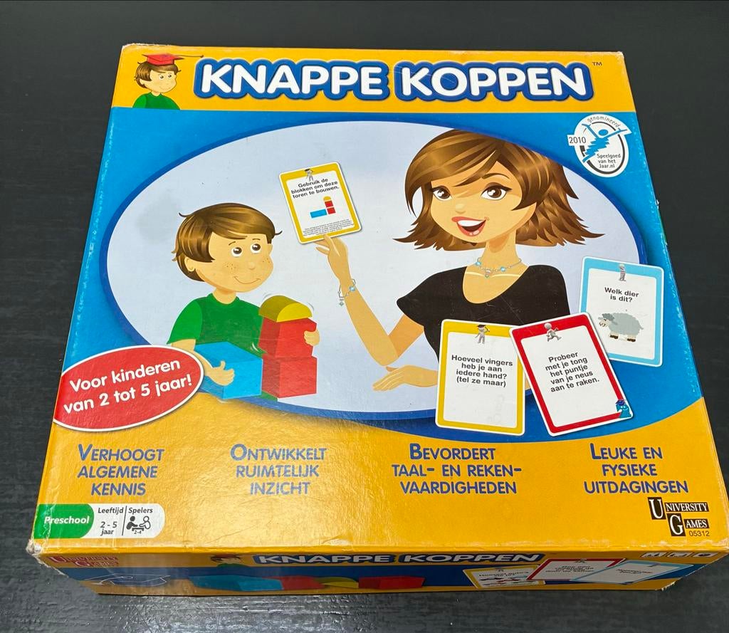 Spel knappe koppen, kan met jonge kinderen gespeeld worden!, Hobby en Vrije tijd, Gezelschapsspellen | Bordspellen, Een of twee spelers