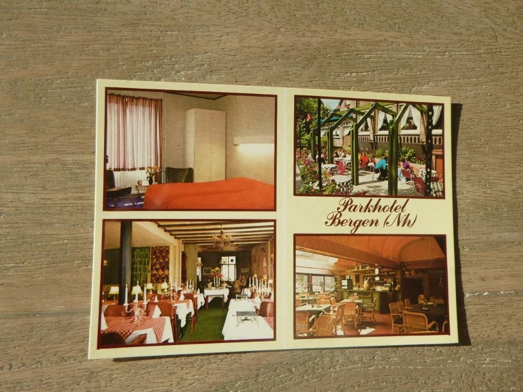 Bergen, parkhotel, interieur kamer/restaurant  1980, Verzenden, 1980 tot heden, Ongelopen, Noord-Holland
