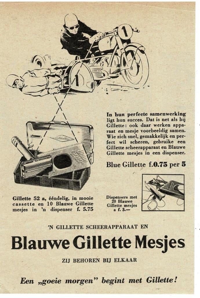 GILLETTE SCHEERAPPARAAT EN BLAUWE GILLETTE MESJES, Verzenden, Zo goed als nieuw, Gebruiksvoorwerp