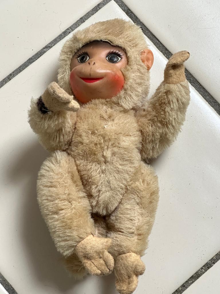 vintage pluche aapje JUCKO Duits merk Schuco, 50/60-er jaren, Ophalen, Gebruikt, Overige typen, Overige merken