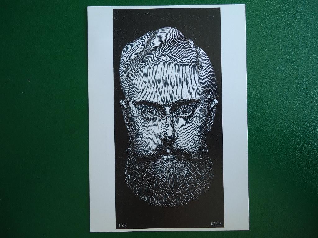 (715) Kunstkaart: M.C. ESCHER / Self-portrait, Verzenden, 1980 tot heden, Gelopen, Overige thema's