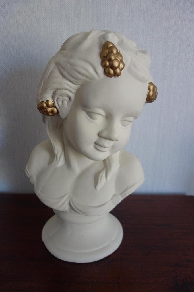 Borstbeeld vrouwengezicht, Antiek en Kunst, Kunst | Beelden en Houtsnijwerken, Ophalen of Verzenden