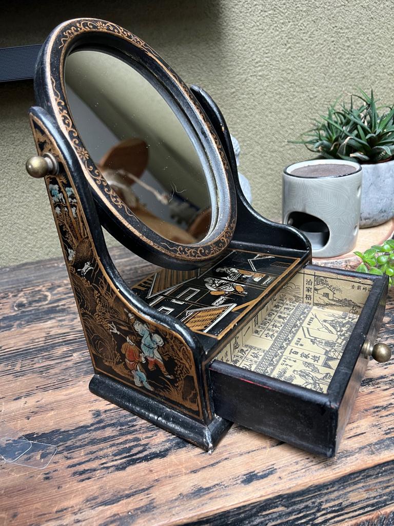 Chinees sieradenkist kastje met spiegel chinese sieraden, Verburgt Vintage, Ophalen of Verzenden, Schipluidenlaan 20 5035KJ Tilburg