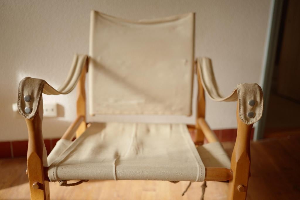 Vintage Deense safari stoel - Kaare Klint stijl, Ophalen