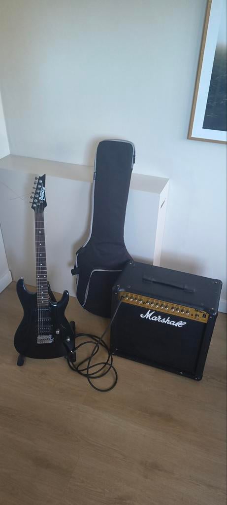 Ibanez GIO elektrische gitaar set met Marshall MG50DFX, Ophalen, Ibanez, Met versterker, Zo goed als nieuw