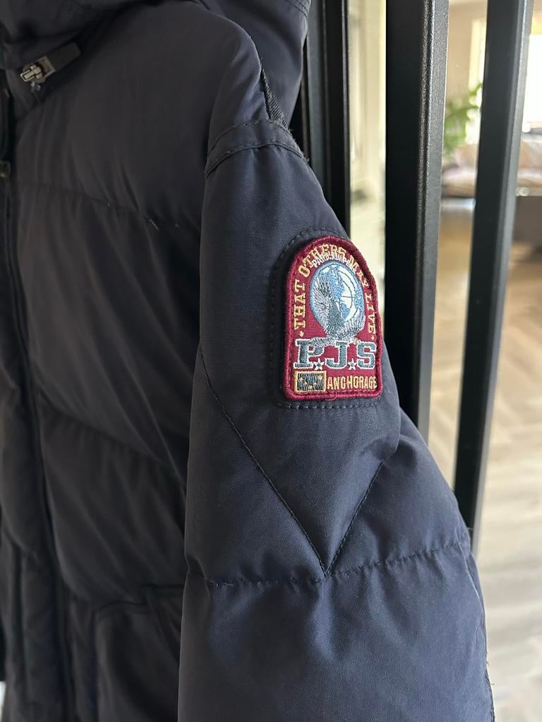 Parajumpers donsjas donkerblauw l young, Ophalen of Verzenden, Zo goed als nieuw, Maat 36 (S), Blauw