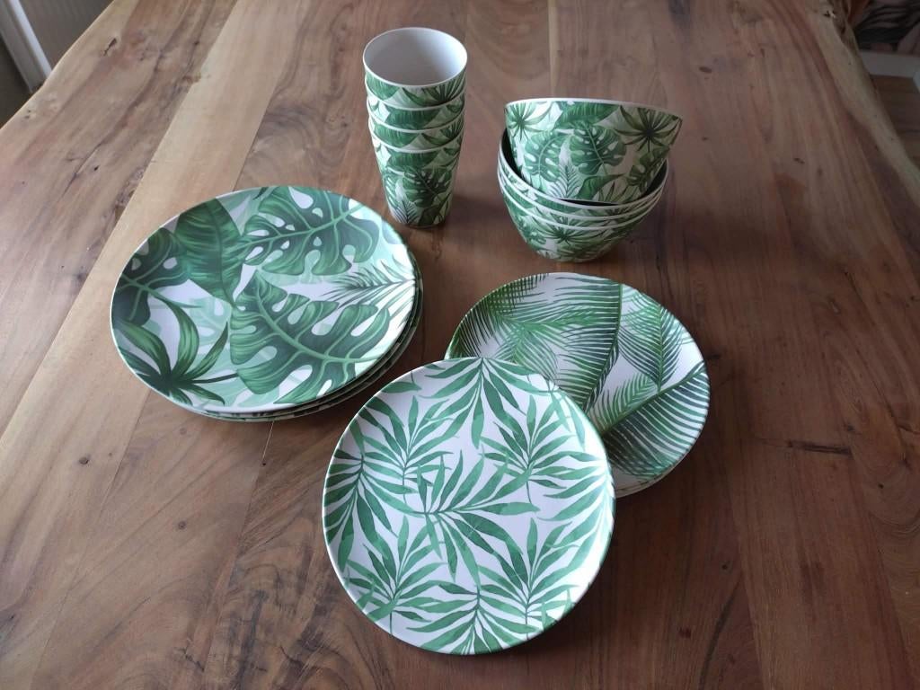 Campingservies 19-delig, Ophalen, Gebruikt