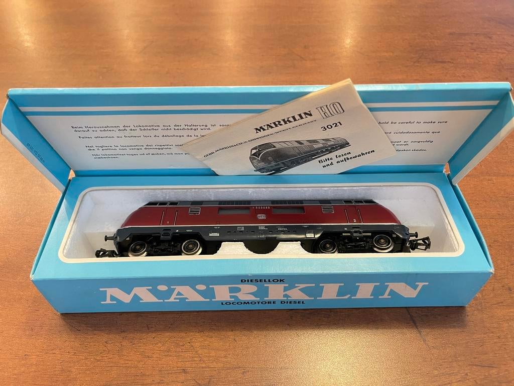 ** BLAUWE DOOS 60er JAREN ** Märklin 3021 ** ZEER MOOI ! **, Hobby en Vrije tijd, Wisselstroom, Locomotief, Ophalen of Verzenden