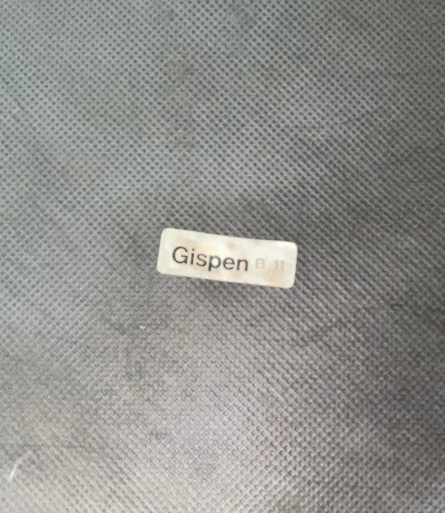 Gispen stoel met armleggers model 1235, Gebruikt, Jaren 60, Blauw, Ophalen of Verzenden