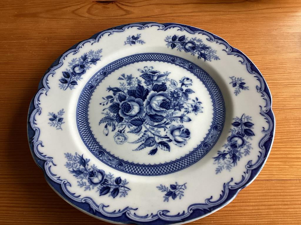 Mooi Porselein Wandbord van Bleu Rose - 26,5 cm, Ophalen of Verzenden