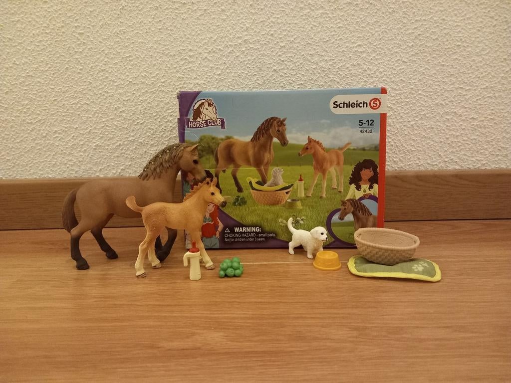 Schleich Horse Club Set 42432 met paarden en accessoires, Ophalen, Zo goed als nieuw, Jongen of Meisje