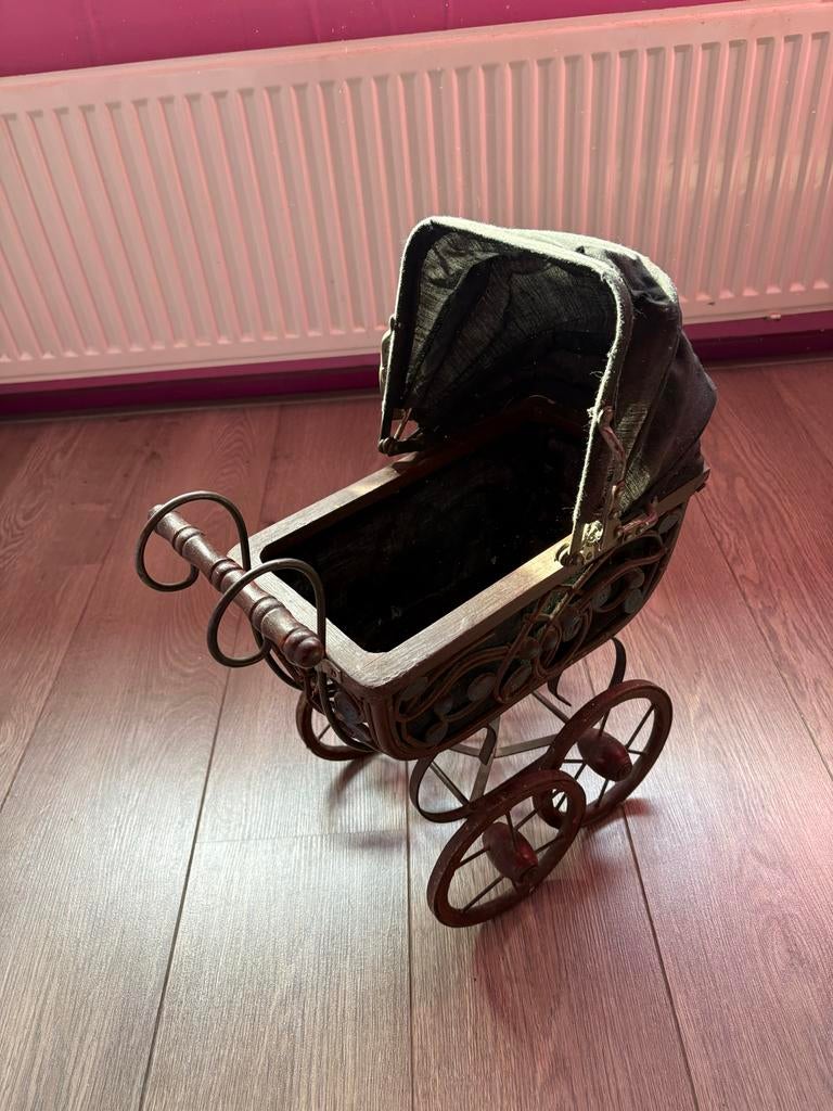 Houten poppenwagen, Kinderen en Baby's, Speelgoed | Overig, Ophalen, Gebruikt, Jongen of Meisje