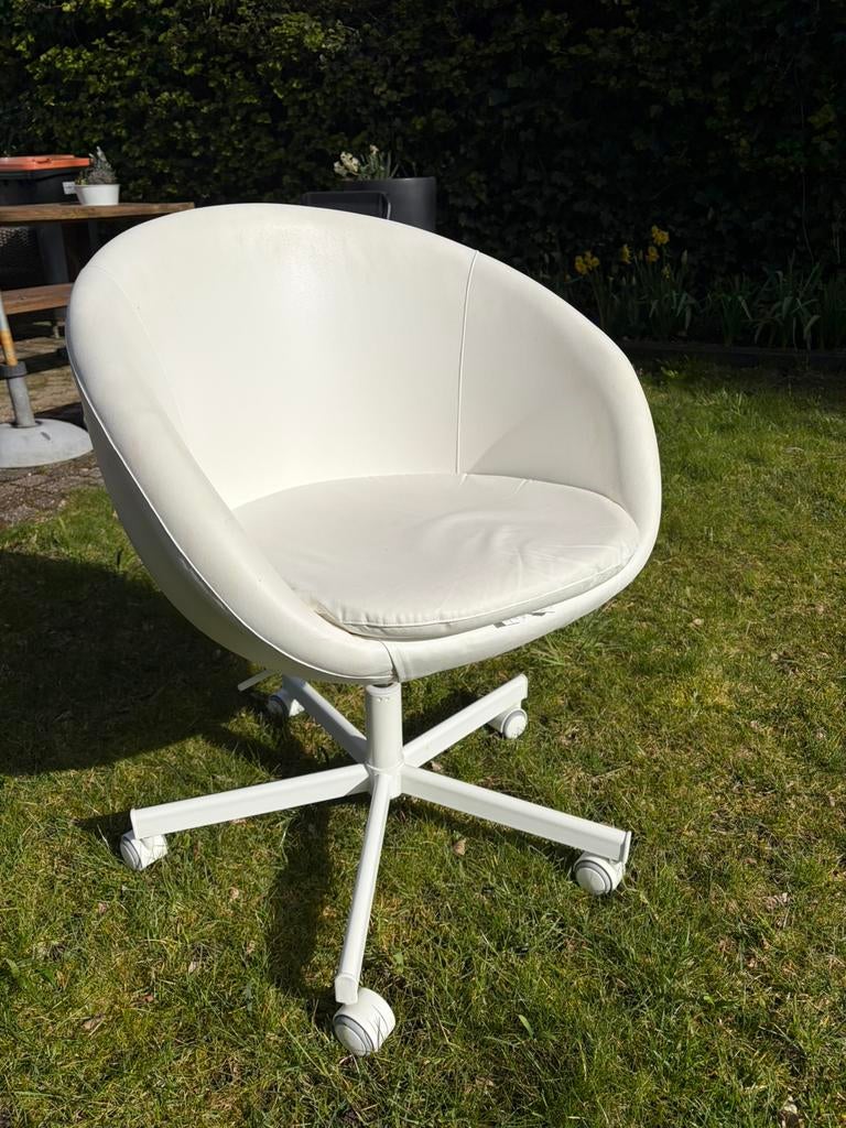 Bureaustoel Ikea Skruvsta, wit, Ophalen, Gebruikt, Wit, Bureaustoel