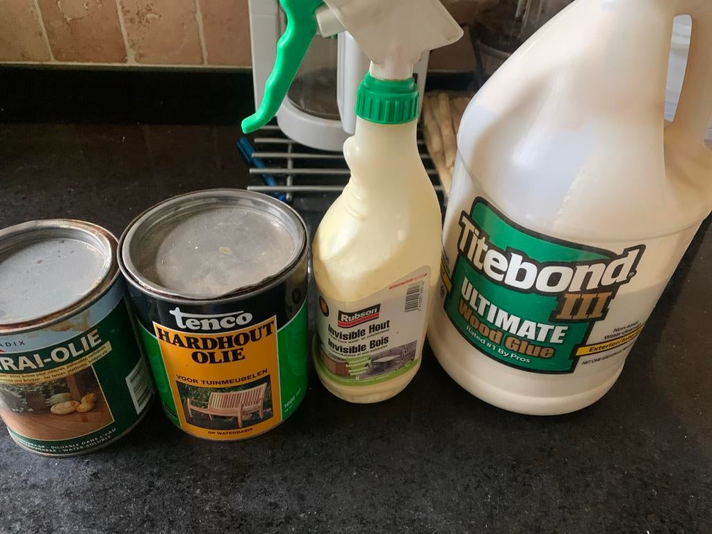 Houtolie en houtlijm, Doe-het-zelf en Verbouw, Verf, Beits en Lak, Gebruikt, Overige kleuren, Beits, Ophalen of Verzenden