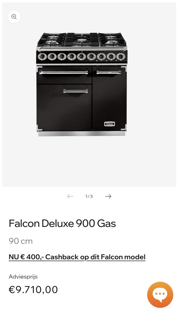 Luxe Fornuis Falcon Deluxe 90cm rood 3 ovens NIEUW!, Niet ingevuld, 60 cm of meer, Niet ingevuld, Ophalen of Verzenden