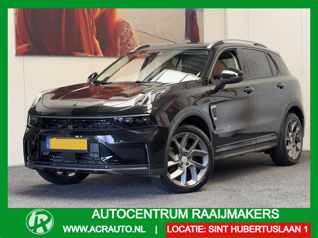 Lynk & Co 01 1.5 GREY LINE PREMIUM COGNAC LEDER 100 STUKS OP, Auto's, Lynk & Co, USB, Zwart, 1854 kg, Hybride Elektrisch/Benzine