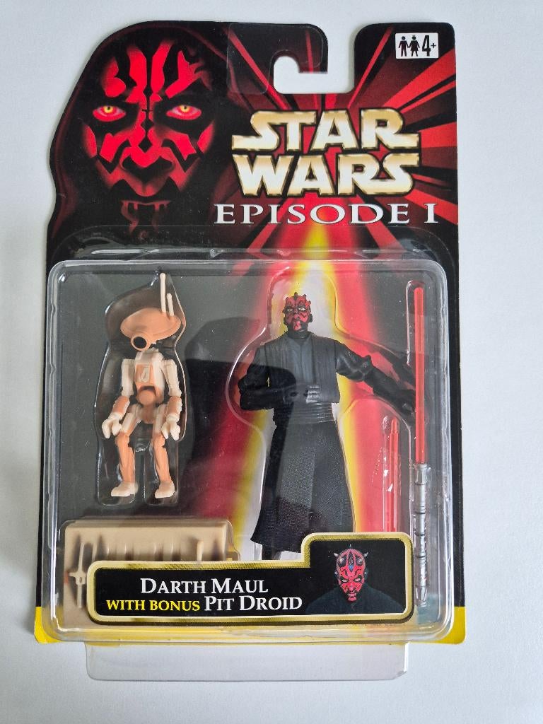Star Wars EP1 Darth Maul Sith Lord + Orange Bonus Pit Droid, Ophalen of Verzenden, Nieuw, Actiefiguurtje