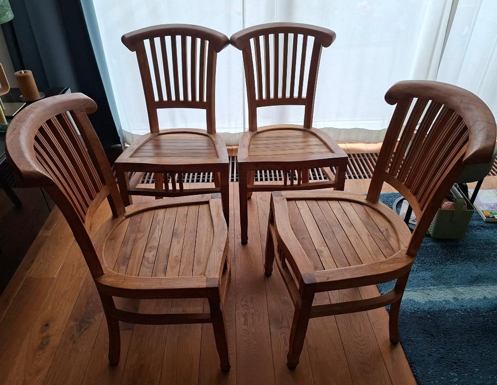 Teak eetkamerstoelen, Ophalen, Gebruikt, Bruin, Landelijk